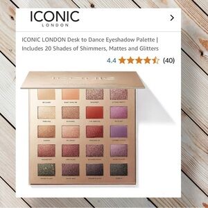 ICONIC LONDON Desk to Dance Eyeshadow Palette - 20 Shades NIB!